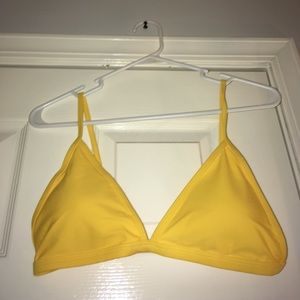 Yellow adjustable strap bikini top